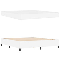 vidaXL Struttura letto con materasso con materasso Bianco 180 x 200 cm