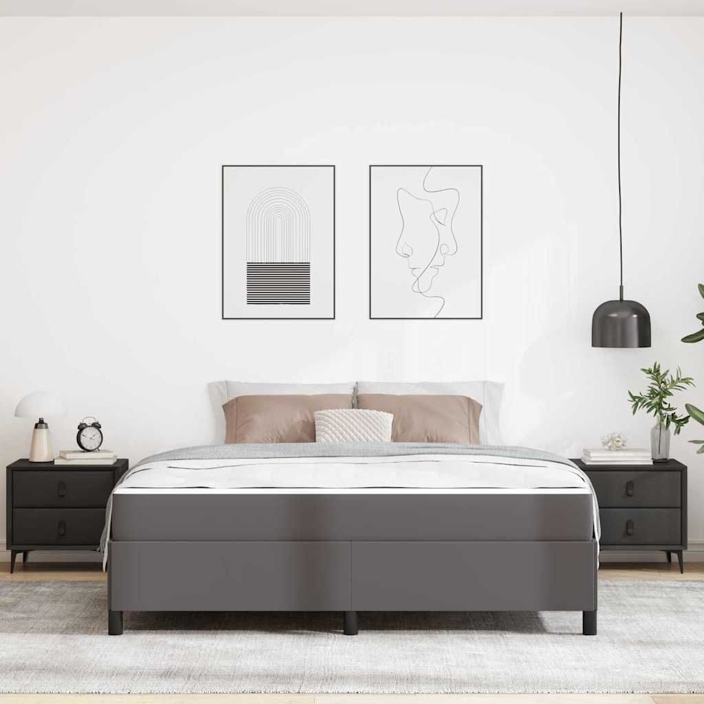 vidaXL Struttura letto con materasso con materasso Grigio 180 x 200 cm