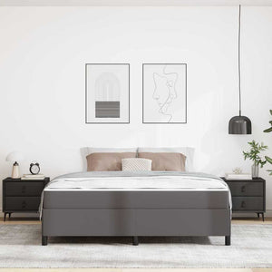 vidaXL Struttura letto con materasso con materasso Grigio 180 x 200 cm