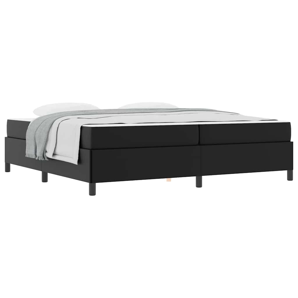 vidaXL Struttura letto con materasso Nero 200 x 200 cm Pelle sintetica