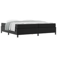 vidaXL Struttura letto con materasso Nero 200 x 200 cm Pelle sintetica