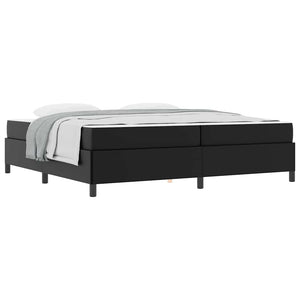 vidaXL Struttura letto con materasso Nero 200 x 200 cm Pelle sintetica