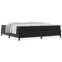 vidaXL Struttura letto con materasso Nero 200 x 200 cm Pelle sintetica