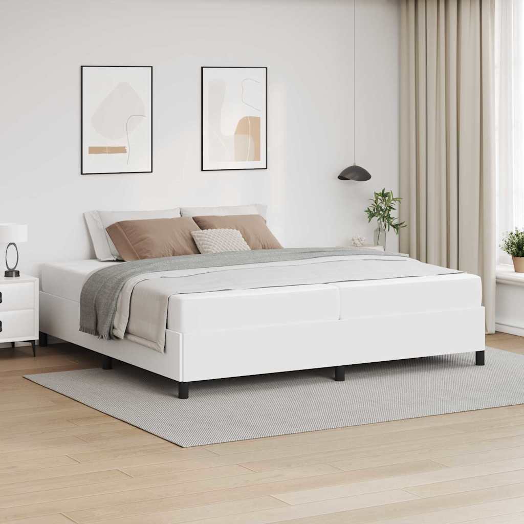 vidaXL Struttura letto con materasso con materasso Bianco 200 x 200 cm