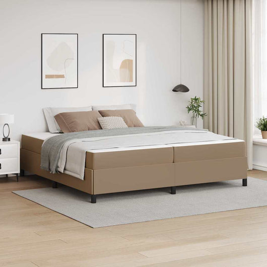 vidaXL Struttura letto con materasso Cappuccino 200 x 200 cm