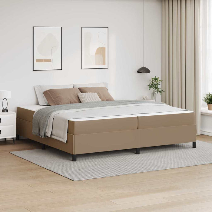 vidaXL Struttura letto con materasso Cappuccino 200 x 200 cm