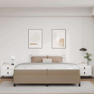 vidaXL Struttura letto con materasso Cappuccino 200 x 200 cm