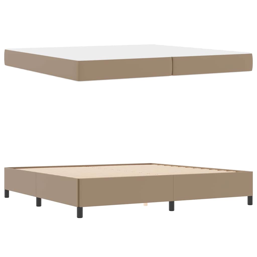 vidaXL Struttura letto con materasso Cappuccino 200 x 200 cm