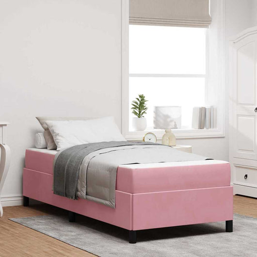 vidaXL Struttura del letto Rosa e bianco 80 x 200 cm Velluto