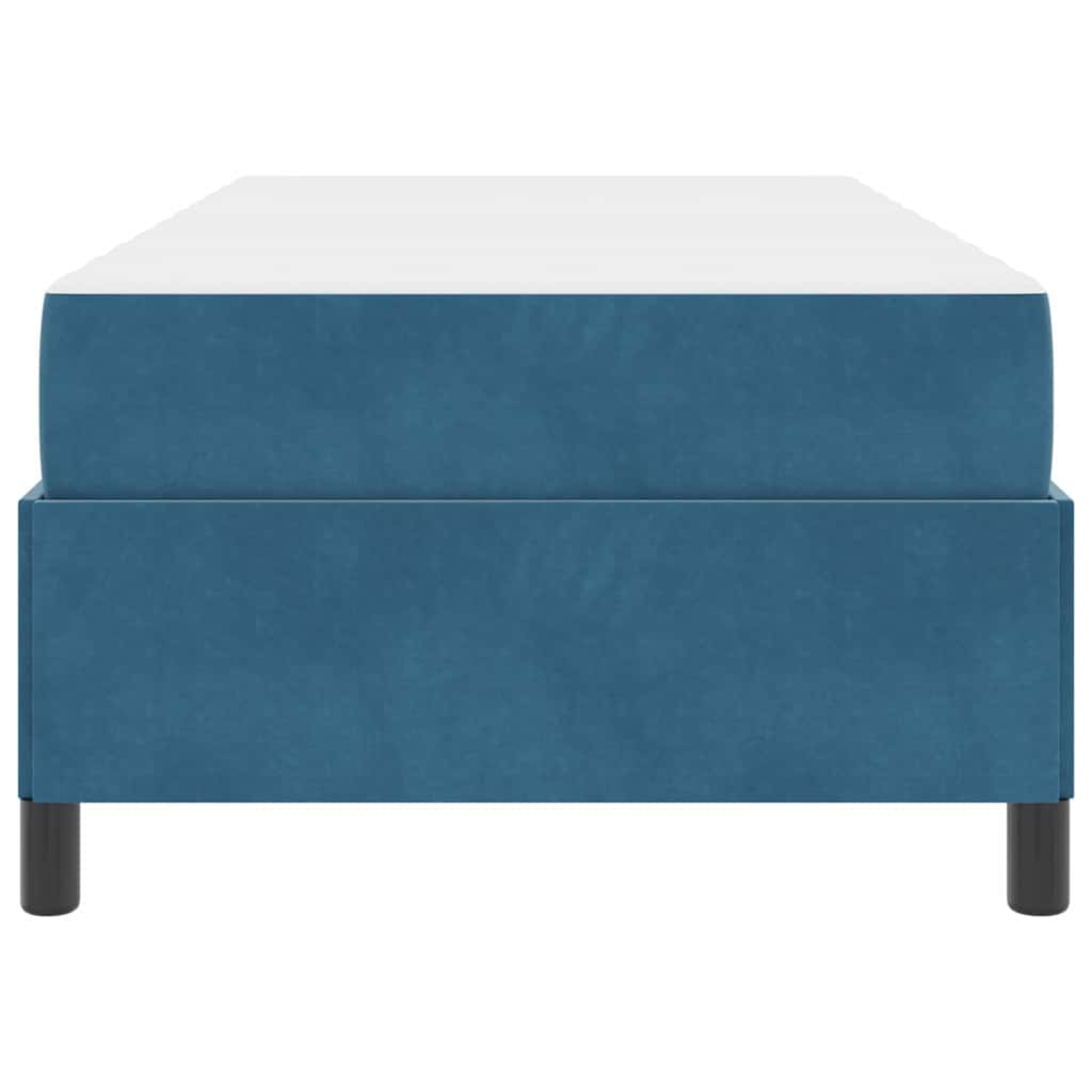 vidaXL Struttura del letto Blu scuro e bianco 90 x 190 cm Velluto