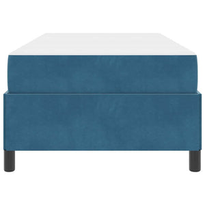 vidaXL Struttura del letto Blu scuro e bianco 90 x 190 cm Velluto