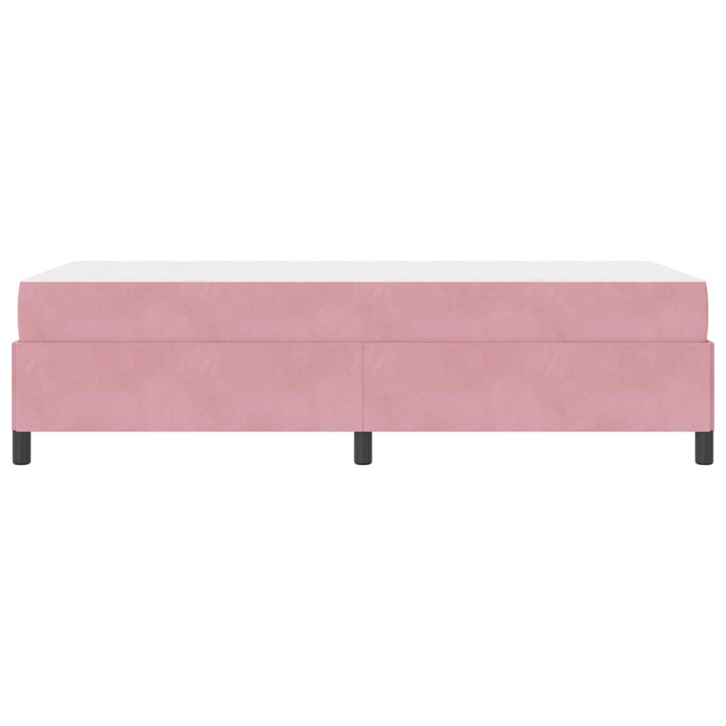 vidaXL Struttura del letto Rosa e bianco 90 x 190 cm Velluto