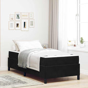 vidaXL Struttura del letto Nero e Bianco e Nero 90 x 200 cm Velluto