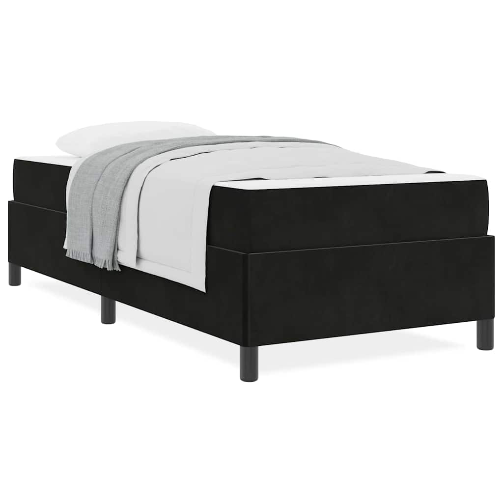 vidaXL Struttura del letto Nero e Bianco e Nero 90 x 200 cm Velluto