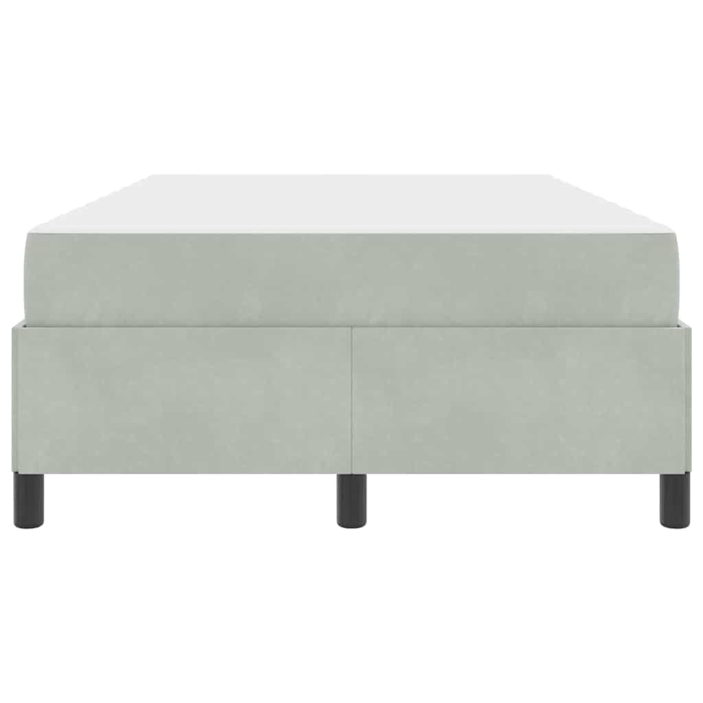 vidaXL Struttura del letto Bianco e Grigio chiaro 120 x 190 cm Velluto