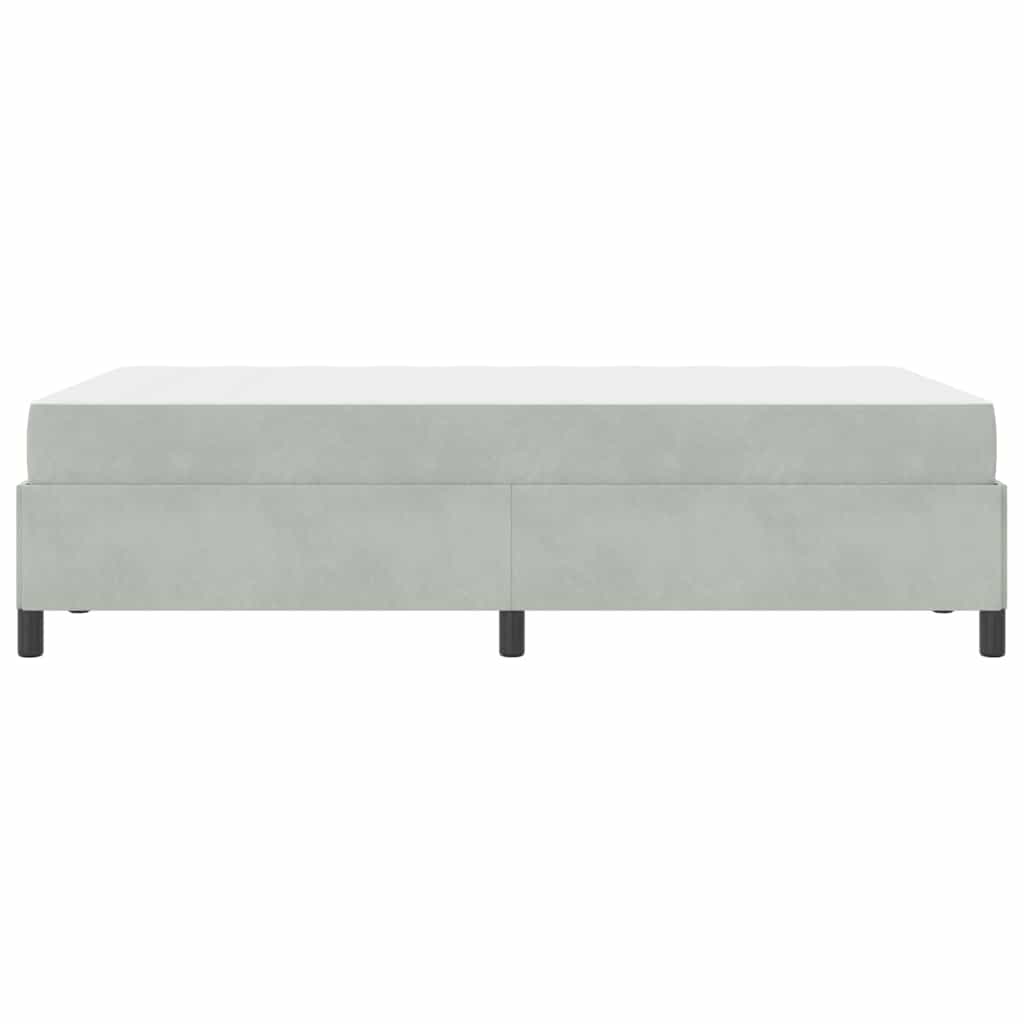 vidaXL Struttura del letto Bianco e Grigio chiaro 120 x 190 cm Velluto
