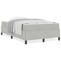 vidaXL Struttura del letto Bianco e Grigio chiaro 120 x 190 cm Velluto