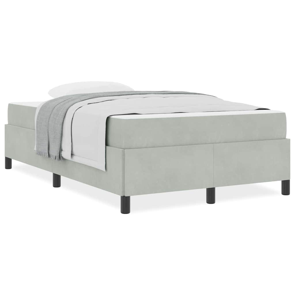 vidaXL Struttura del letto Bianco, Grigio chiaro e Bianco 120 x 200 cm