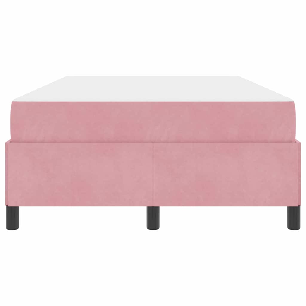 vidaXL Struttura del letto Rosa e bianco 120 x 200 cm Velluto