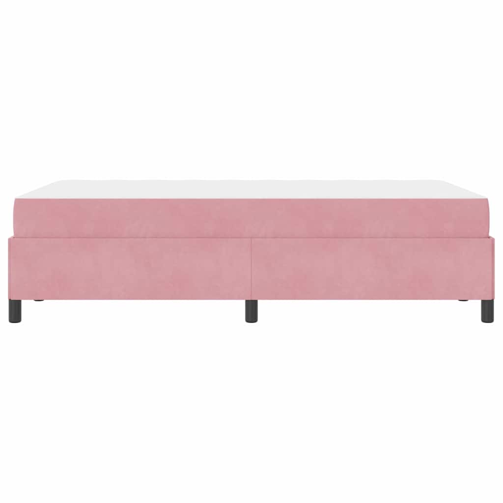 vidaXL Struttura del letto Rosa e bianco 120 x 200 cm Velluto
