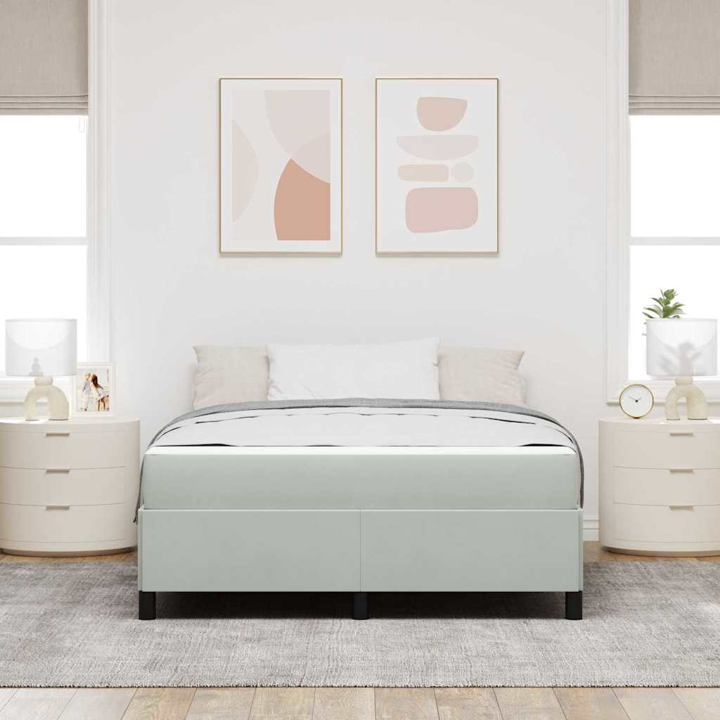 vidaXL Struttura del letto Grigio chiaro e Grigio 140 x 190 cm Velluto