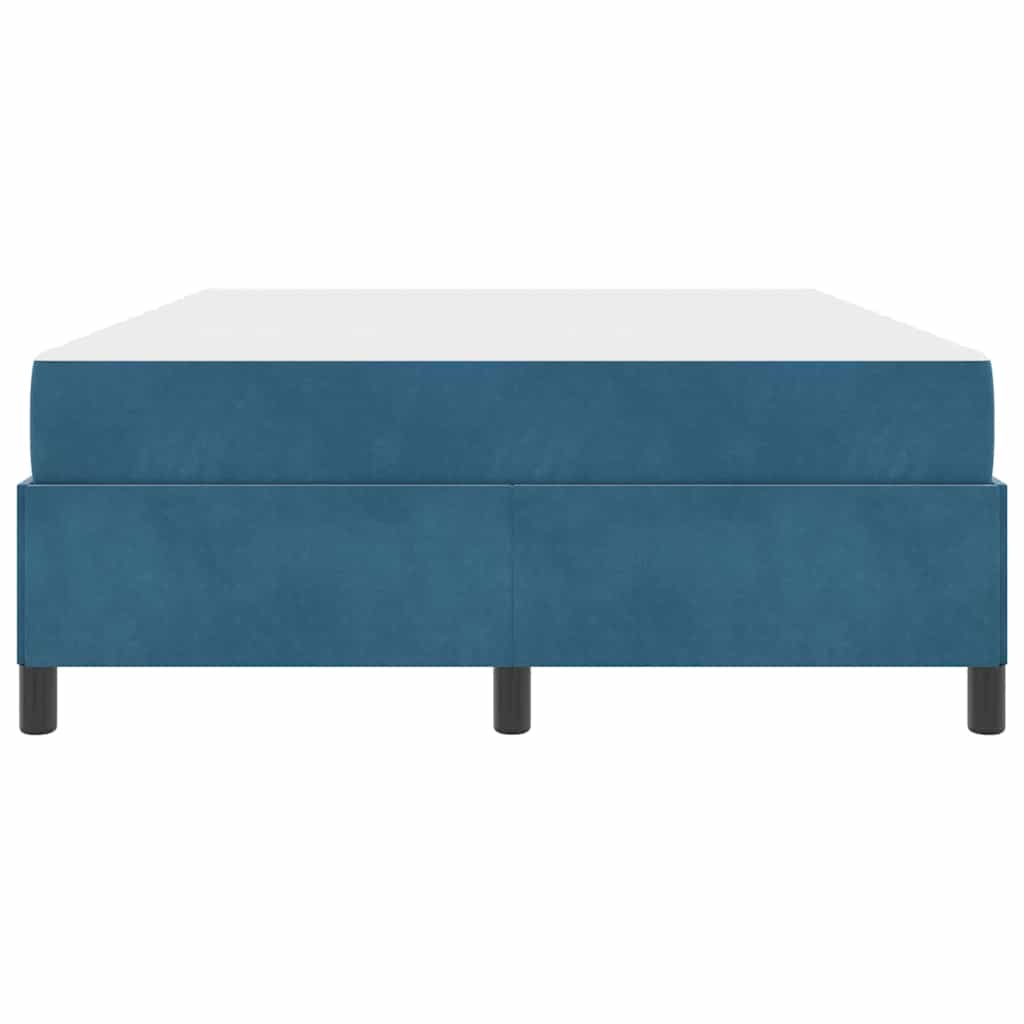 vidaXL Struttura del letto Blu scuro e bianco 140 x 190 cm Velluto