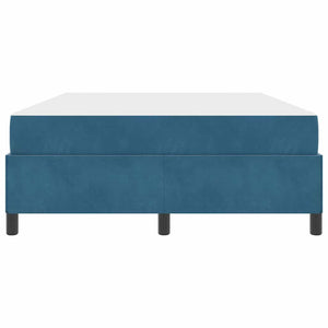 vidaXL Struttura del letto Blu scuro e bianco 140 x 190 cm Velluto