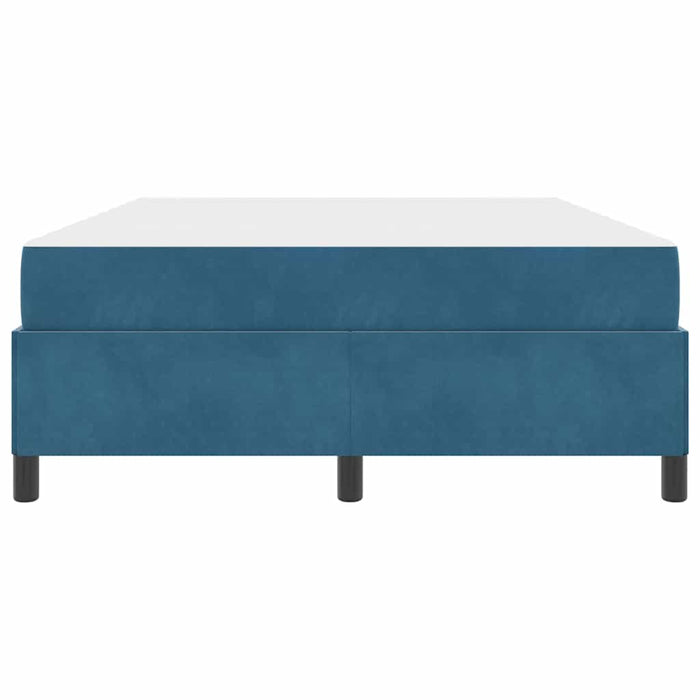 vidaXL Struttura del letto Blu scuro e bianco 140 x 190 cm Velluto