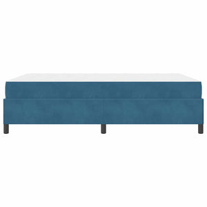 vidaXL Struttura del letto Blu scuro e bianco 140 x 190 cm Velluto