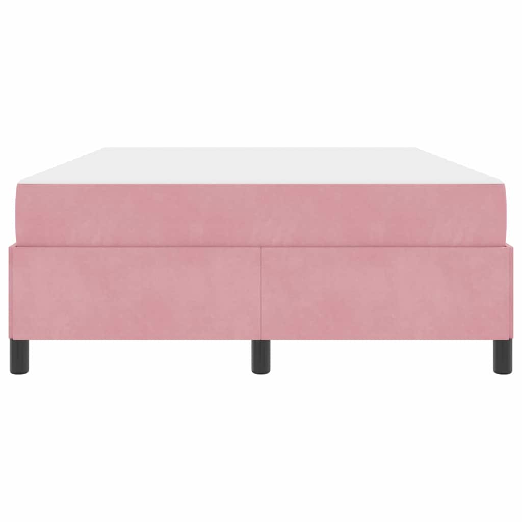 vidaXL Struttura del letto Rosa e bianco 140 x 190 cm Velluto