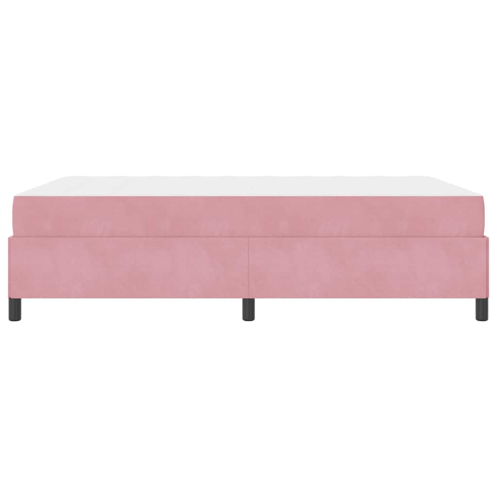 vidaXL Struttura del letto Rosa e bianco 140 x 190 cm Velluto