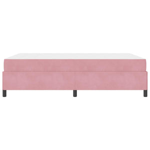 vidaXL Struttura del letto Rosa e bianco 140 x 190 cm Velluto