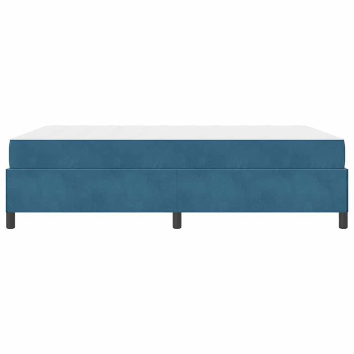vidaXL Struttura del letto Blu scuro e bianco 140 x 200 cm Velluto