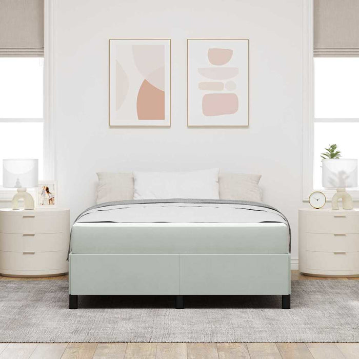 vidaXL Struttura del letto Bianco, Grigio chiaro e Grigio 160 x 200 cm