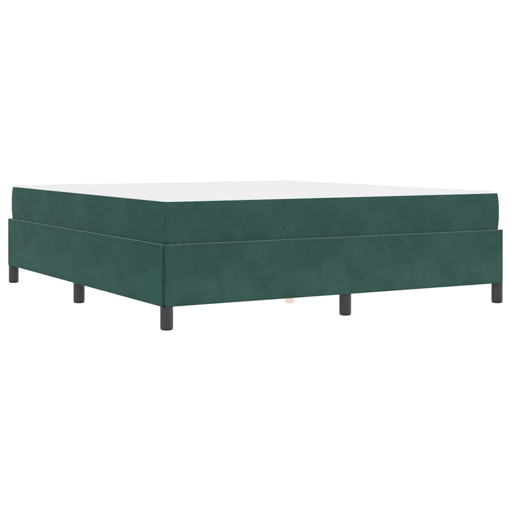 vidaXL Struttura del letto Verde scuro e bianco 180 x 200 cm Velluto