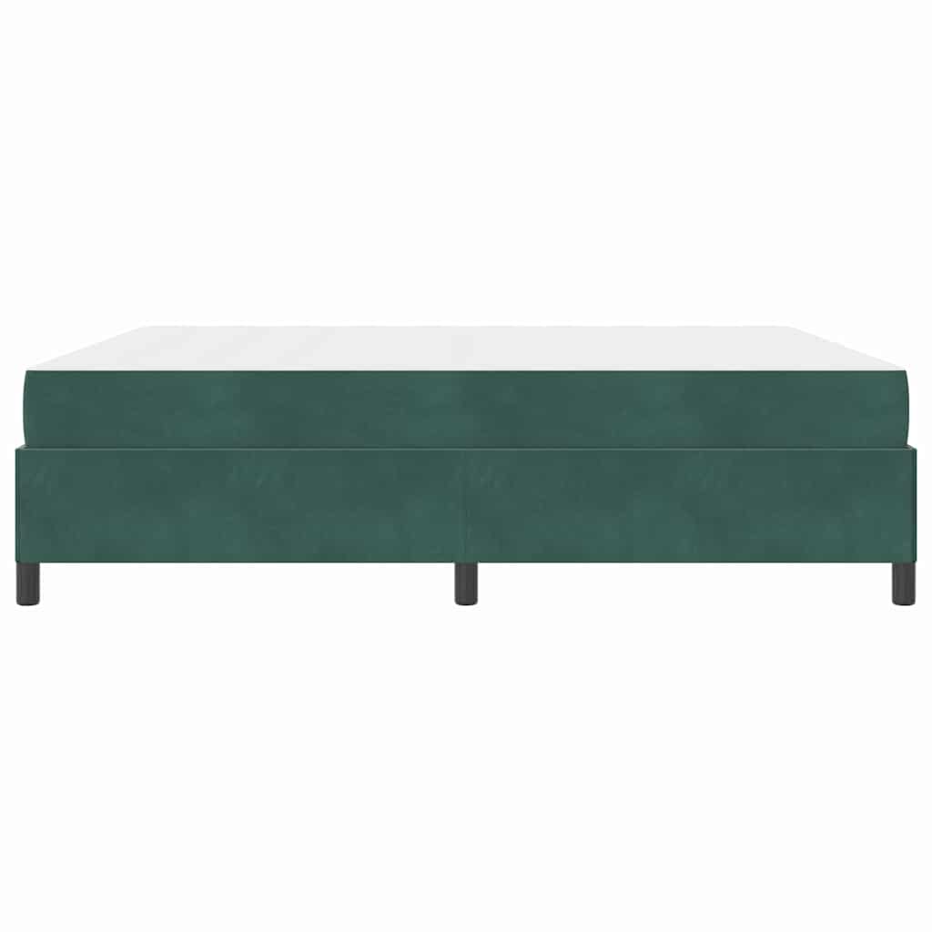 vidaXL Struttura del letto Verde scuro e bianco 180 x 200 cm Velluto