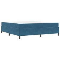 vidaXL Struttura del letto Blu scuro e bianco 180 x 200 cm Velluto