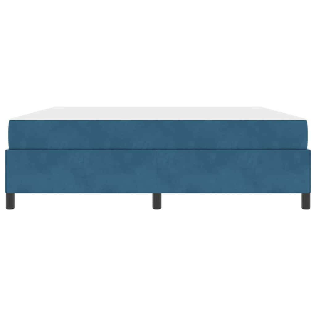 vidaXL Struttura del letto Blu scuro e bianco 180 x 200 cm Velluto