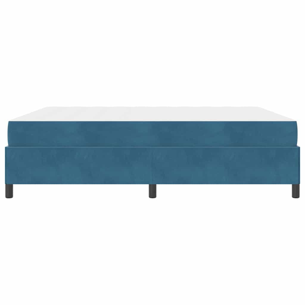 vidaXL Struttura del letto Blu scuro e bianco 180 x 200 cm Velluto