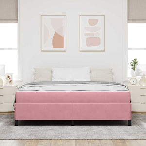 vidaXL Struttura del letto Rosa e bianco 180 x 200 cm Velluto