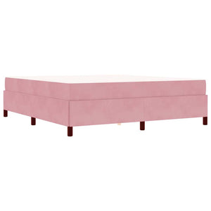 vidaXL Struttura del letto Rosa e bianco 180 x 200 cm Velluto