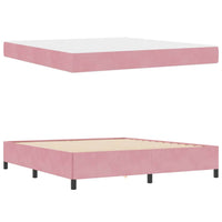 vidaXL Struttura del letto Rosa e bianco 180 x 200 cm Velluto