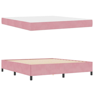 vidaXL Struttura del letto Rosa e bianco 180 x 200 cm Velluto