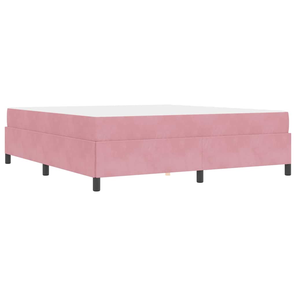 vidaXL Struttura del letto Rosa e bianco 180 x 200 cm Velluto