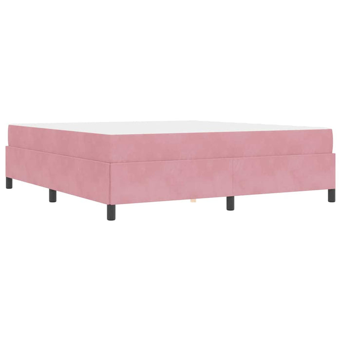 vidaXL Struttura del letto Rosa e bianco 180 x 200 cm Velluto