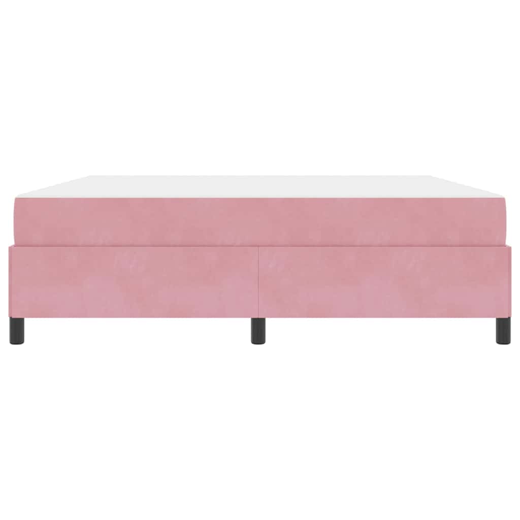 vidaXL Struttura del letto Rosa e bianco 180 x 200 cm Velluto