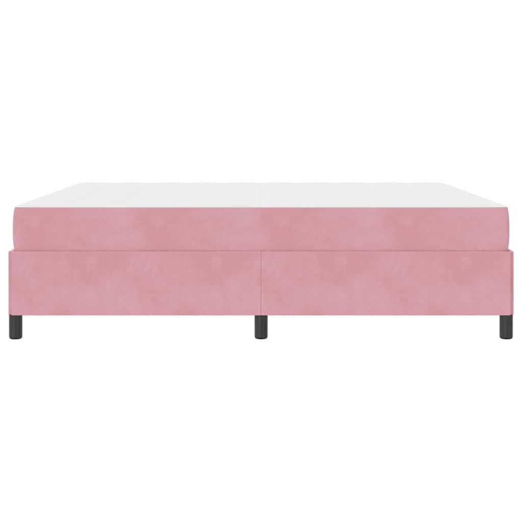 vidaXL Struttura del letto Rosa e bianco 180 x 200 cm Velluto