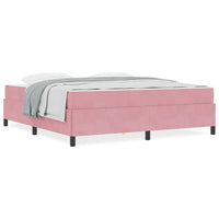 vidaXL Struttura del letto Rosa e bianco 180 x 200 cm Velluto