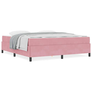 vidaXL Struttura del letto Rosa e bianco 180 x 200 cm Velluto