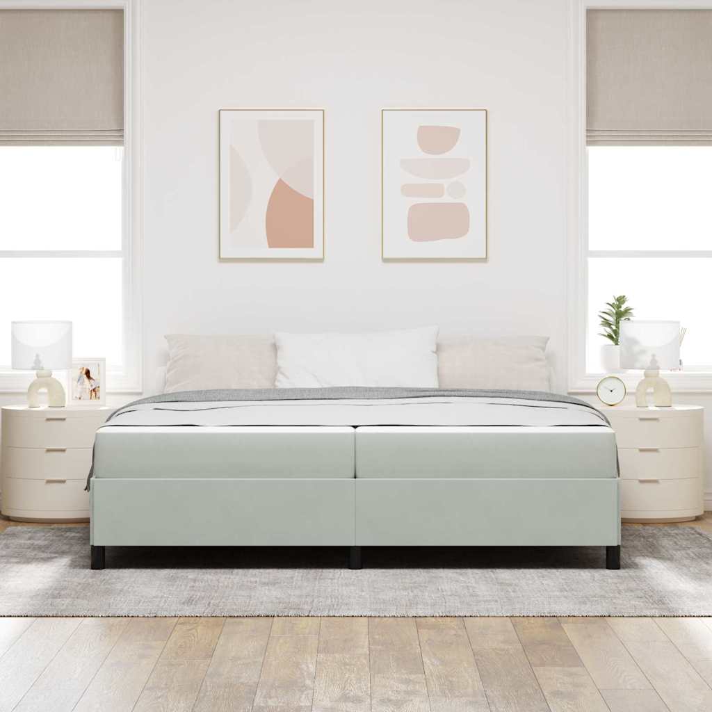 vidaXL Struttura del letto Grigio chiaro, Grigio e Bianco 200 x 200 cm